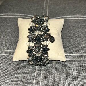 Black and Clear Beaded Bracelet